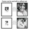 Americanflat Set of 4 Picture Frames - Gallery Wall Frame Set with Two 14x14 Frames with 4x6 Mats and Two 14x18 Frames with 5x7 Mats - Black